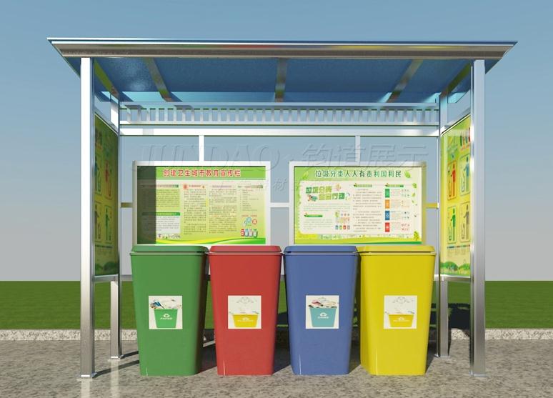 不銹鋼垃圾分類亭圖片大全 (1)